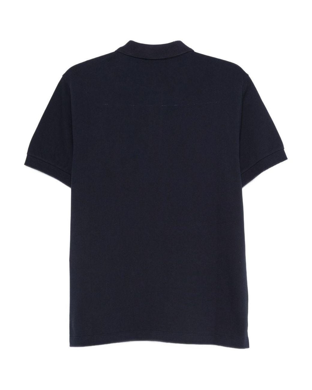 Bally Blue Logo Embroidered Short Sleeved Polo Shirt for men