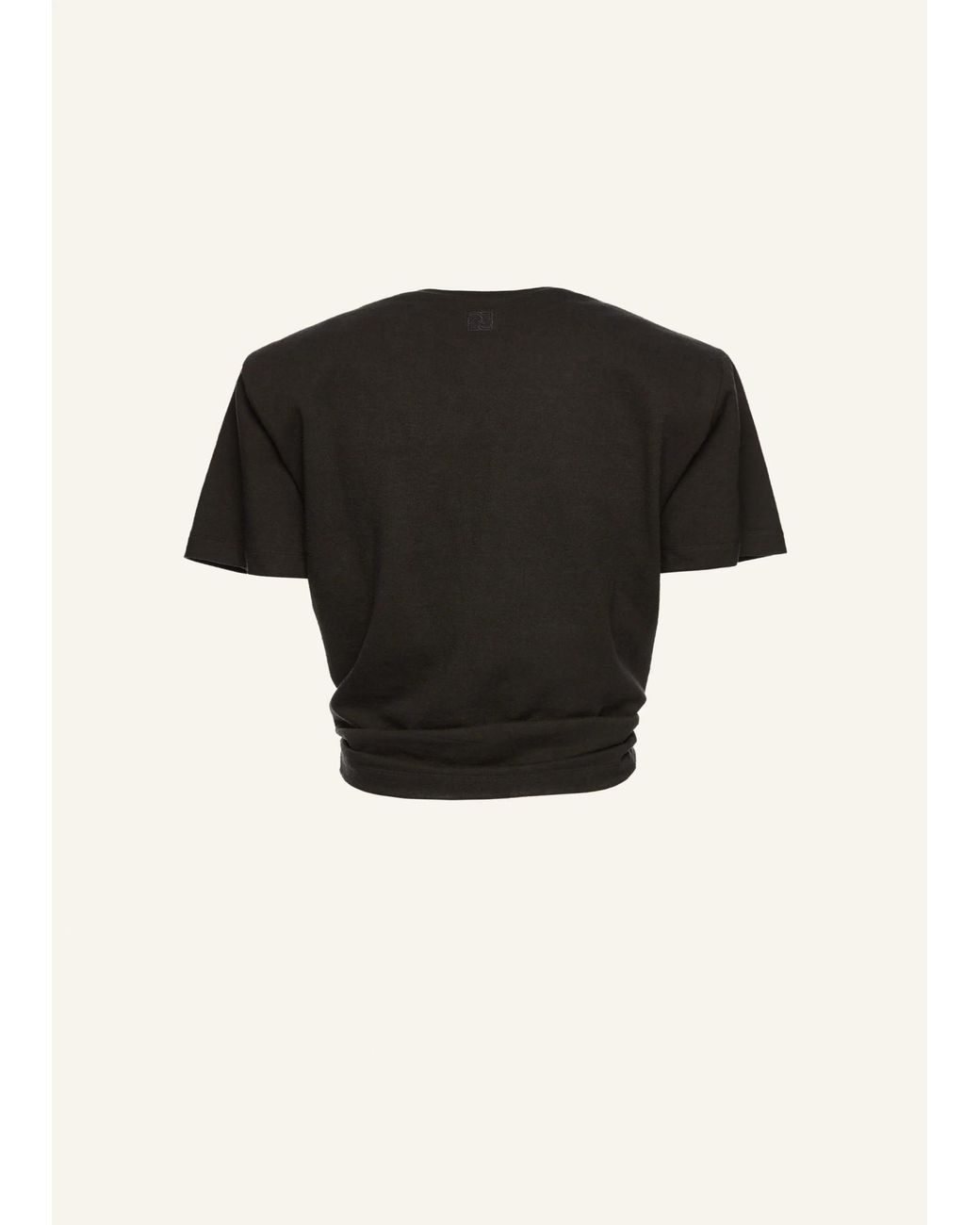 Magda Butrym Black Rose-Accent Short-Sleeve T-Shirt