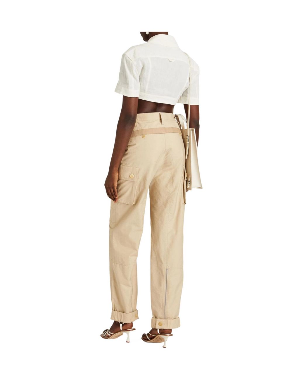 Jacquemus White Solid-Color Cropped Top