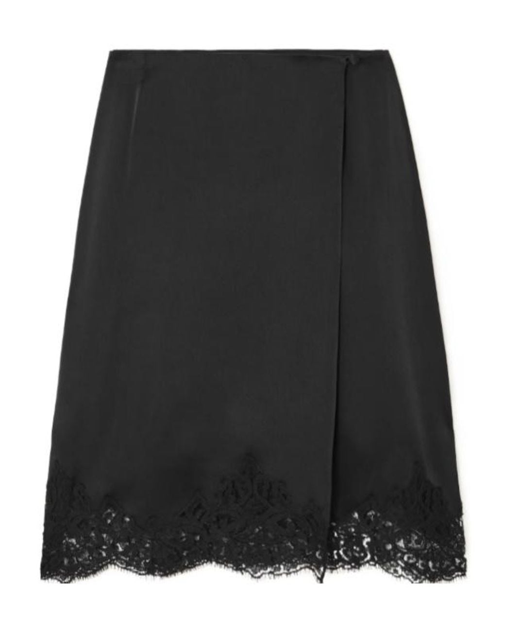Stella McCartney Black Iconic Lace-Trim Mini Skirt
