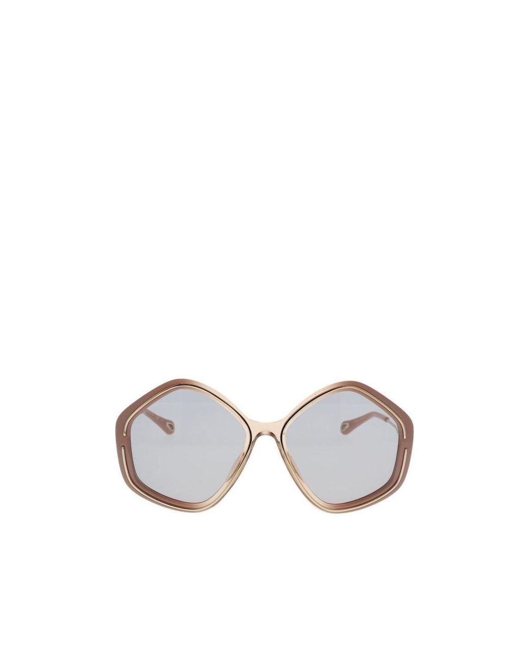 Chloé White Chloé Eyewear Geometrical Frame Sunglasses
