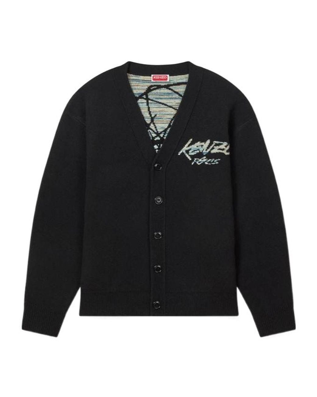 KENZO Black X Futura 2000 Genderless Cardigan for men