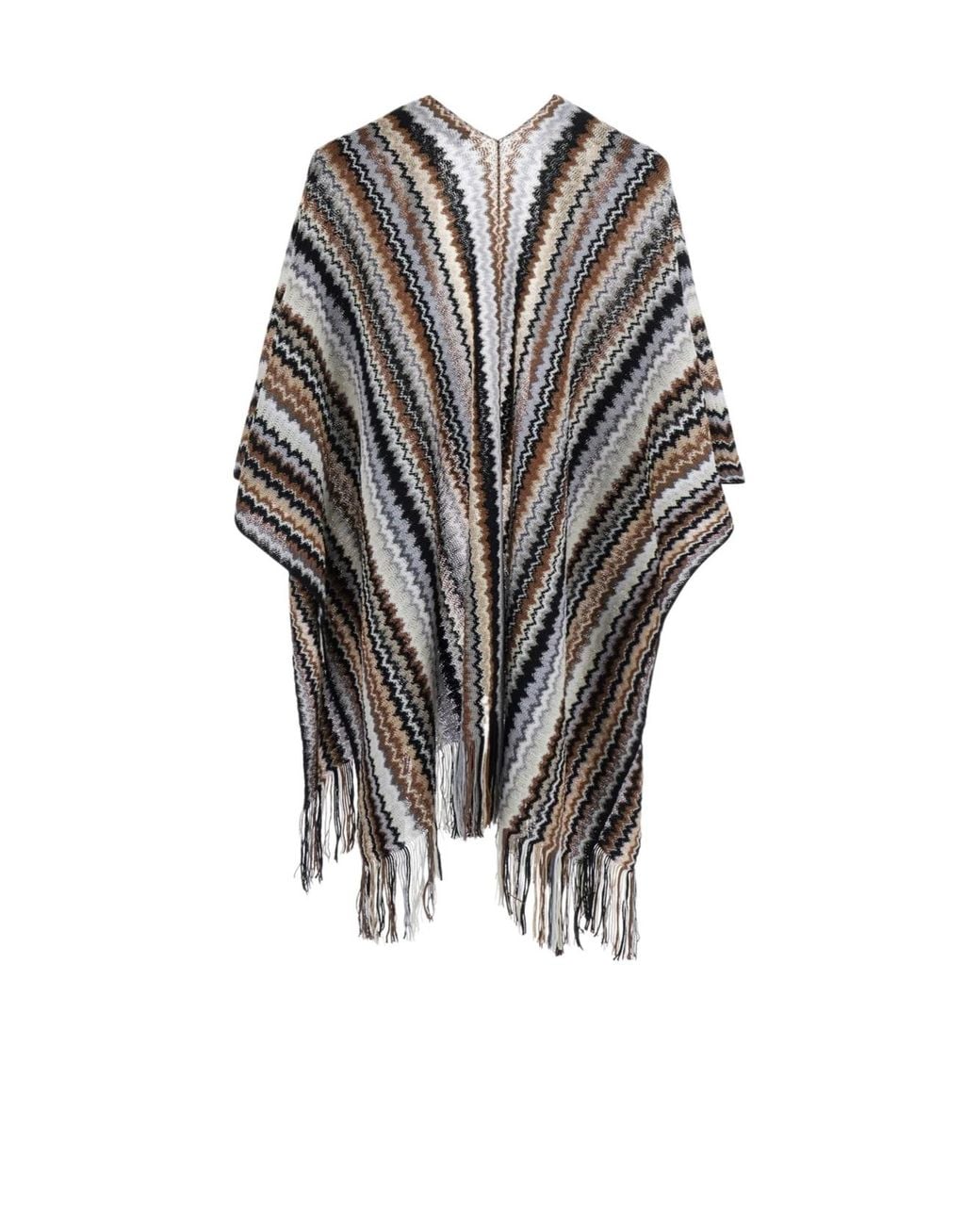 Missoni Brown V-Neck Shawl