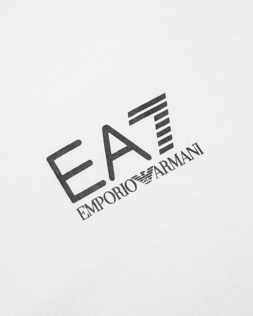EA7 White Logo Printed Hooded Casual Jacket for men