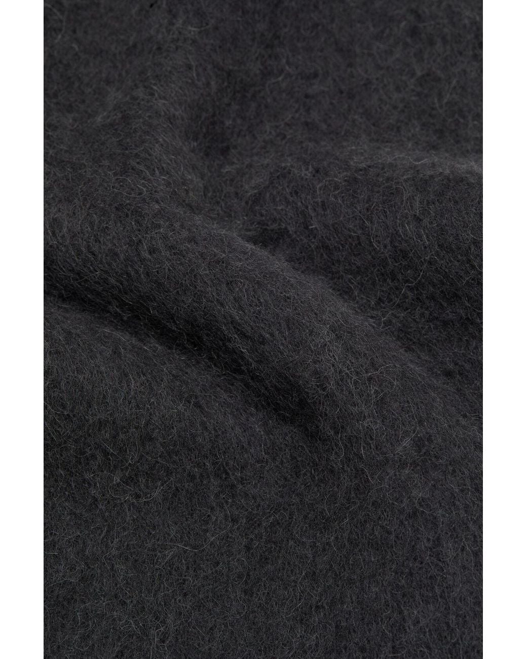 Acne Black Bicolour Alpaca Scarf