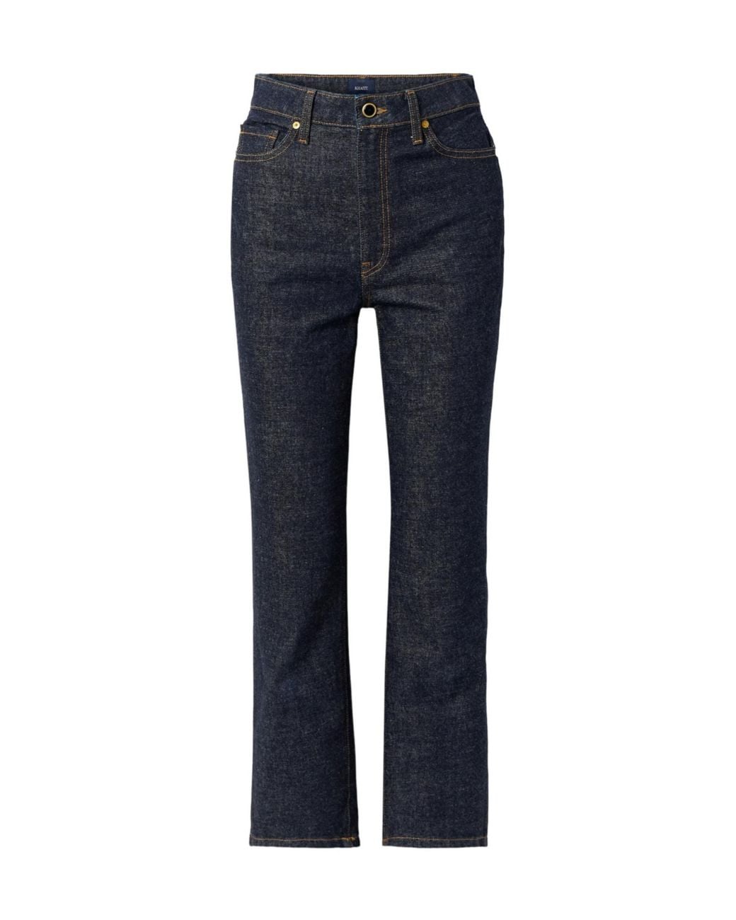 Khaite Blue High-Waisted Straight-Leg Jeans