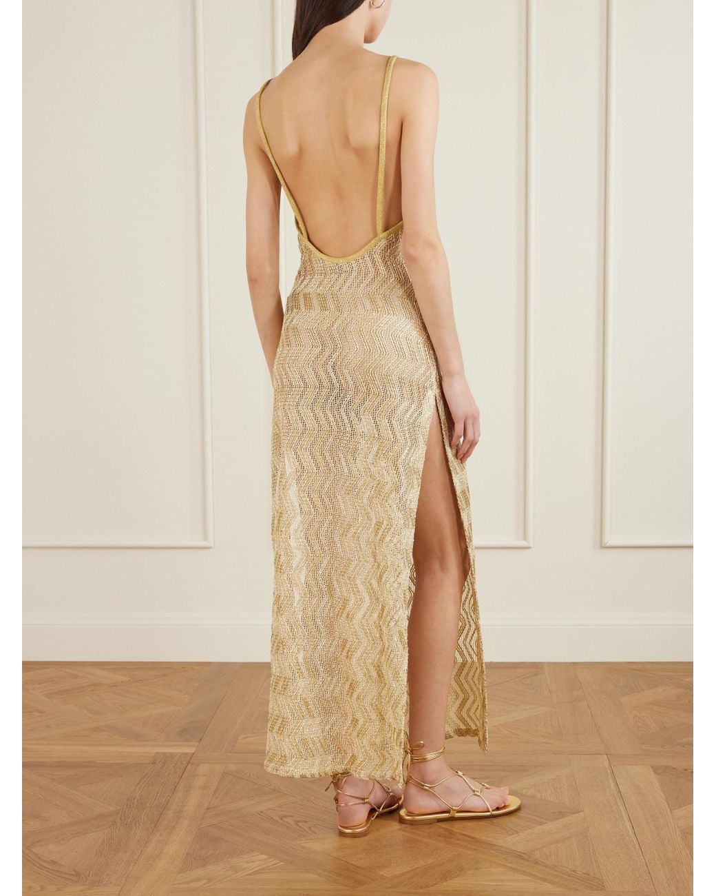 Missoni Natural Metallic Crochet-Knit Coverup