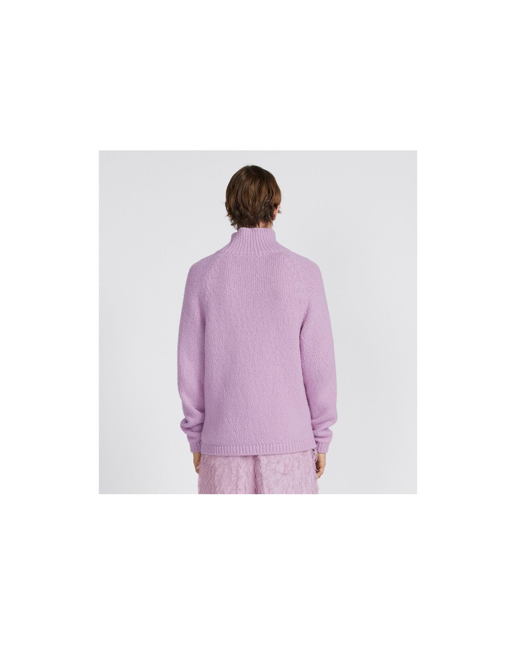 Dior Pink Homme Logo Intarsia-Knit Jumper for men