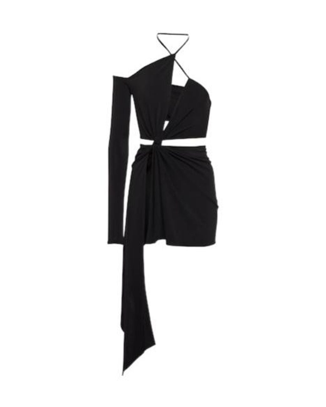 Monot Black Jersey Minidress