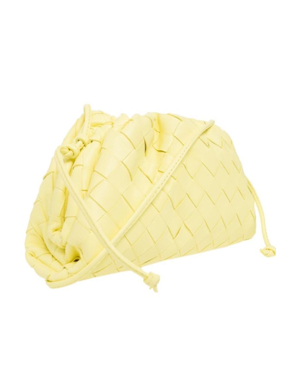 Bottega Veneta Yellow Logo Knitted Clutch