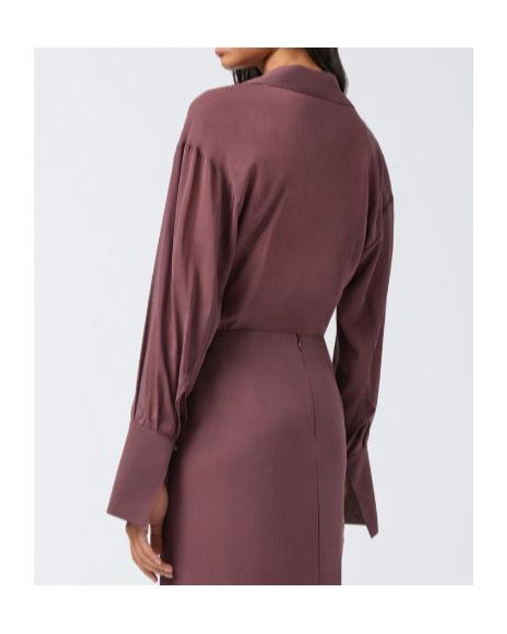 ANDAMANE Purple Lilia Cowl Neck Blouse