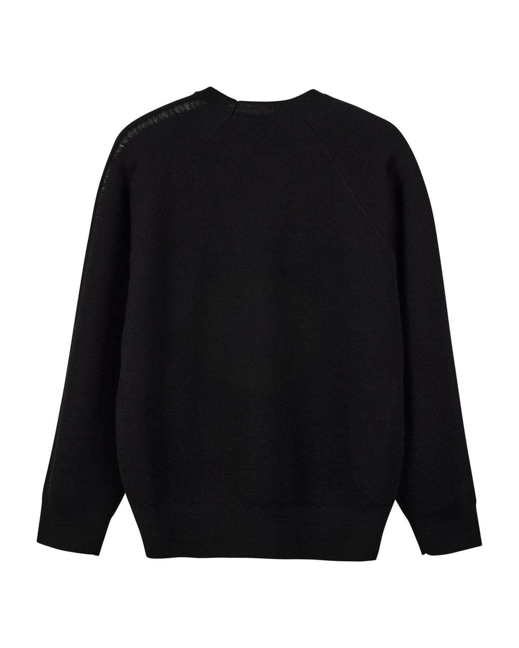 Y-3 Black Logo Knit Crewneck Sweatshirt for men