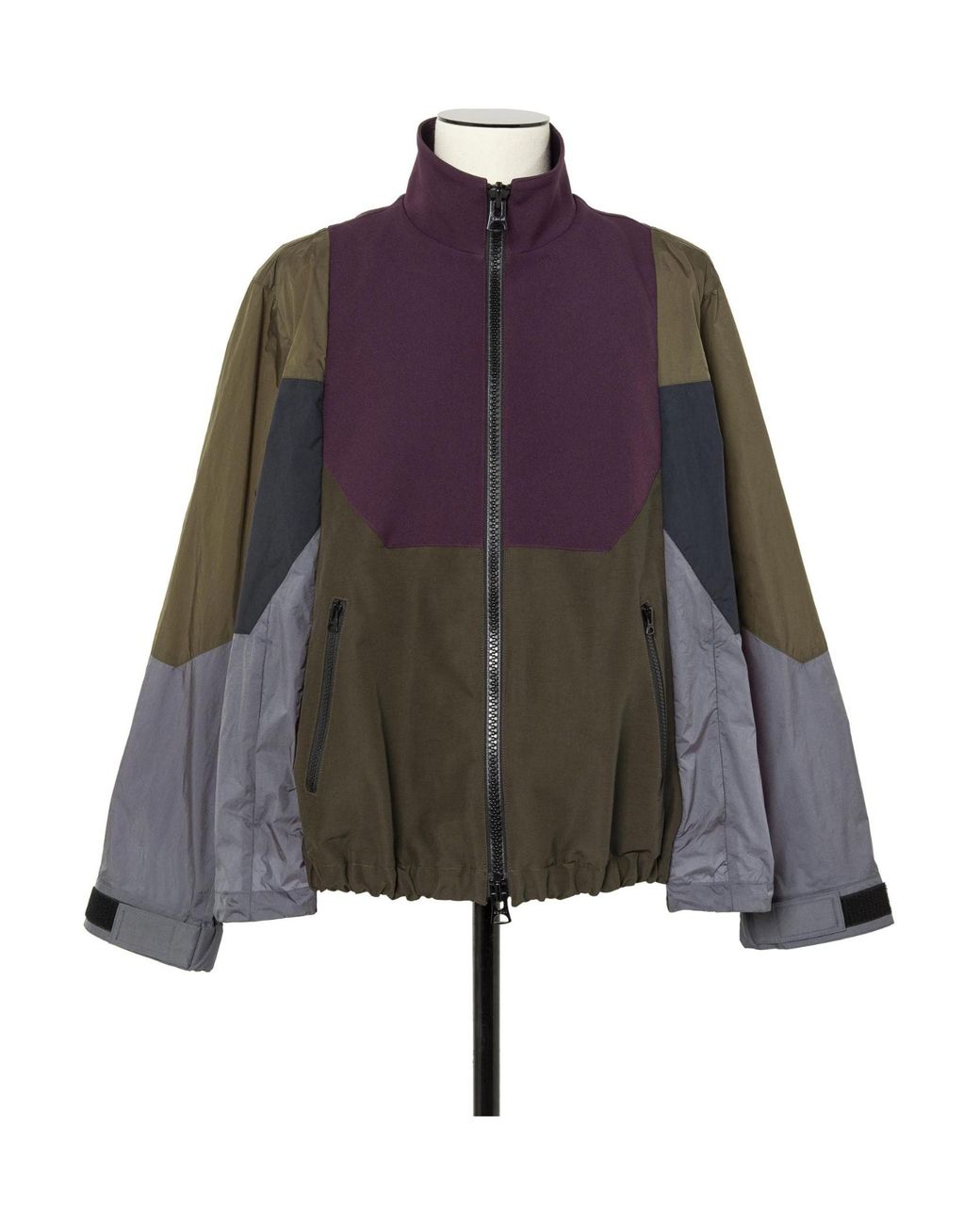 Sacai Matelasse Twill Mix Zipped Jacket in Purple for Men | Lyst