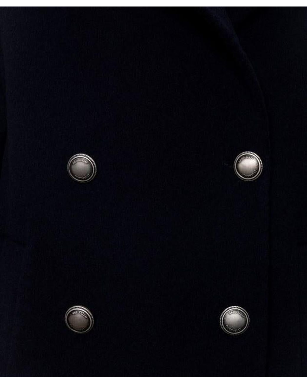 Brunello Cucinelli Blue Double-Breasted Coat