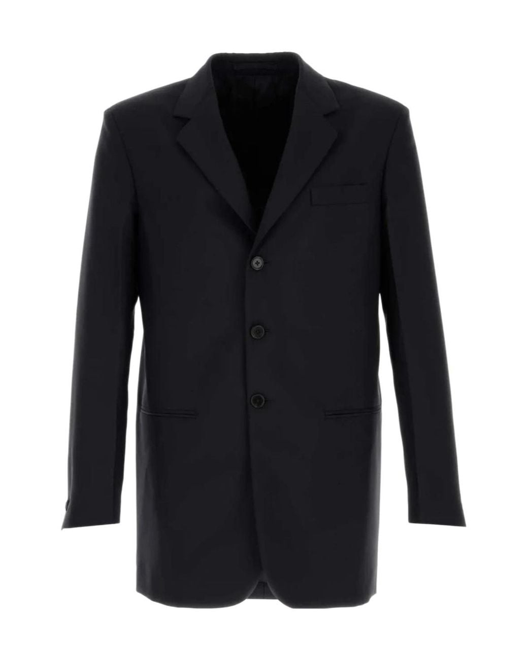Jil Sander Blue Single-Breasted Notched-Lapel Blazer for men