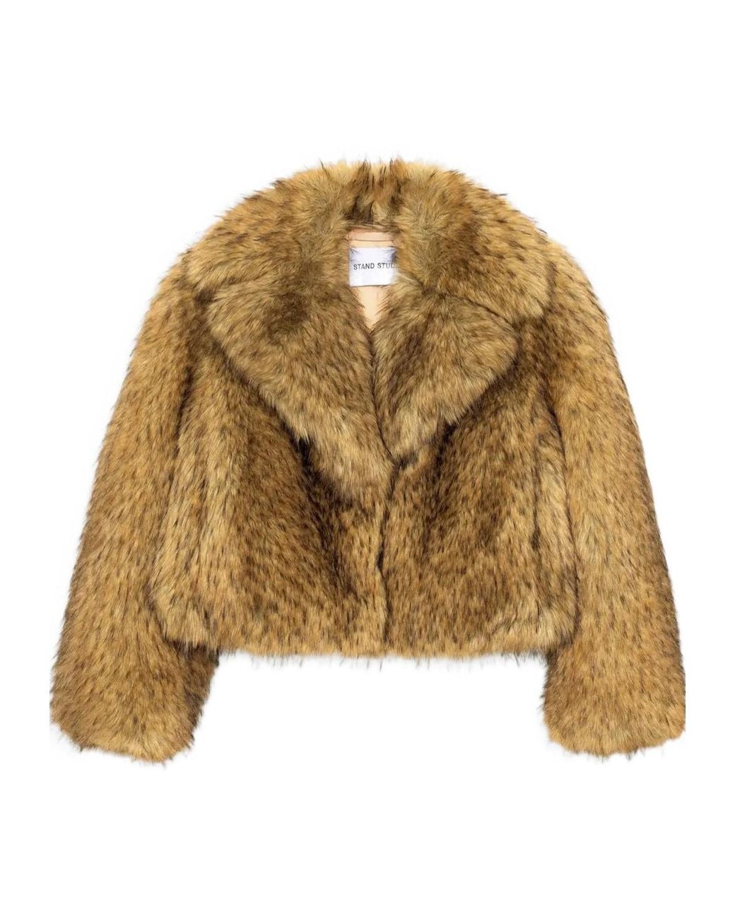Stand Studio Natural Samara Faux-Fur Jacket