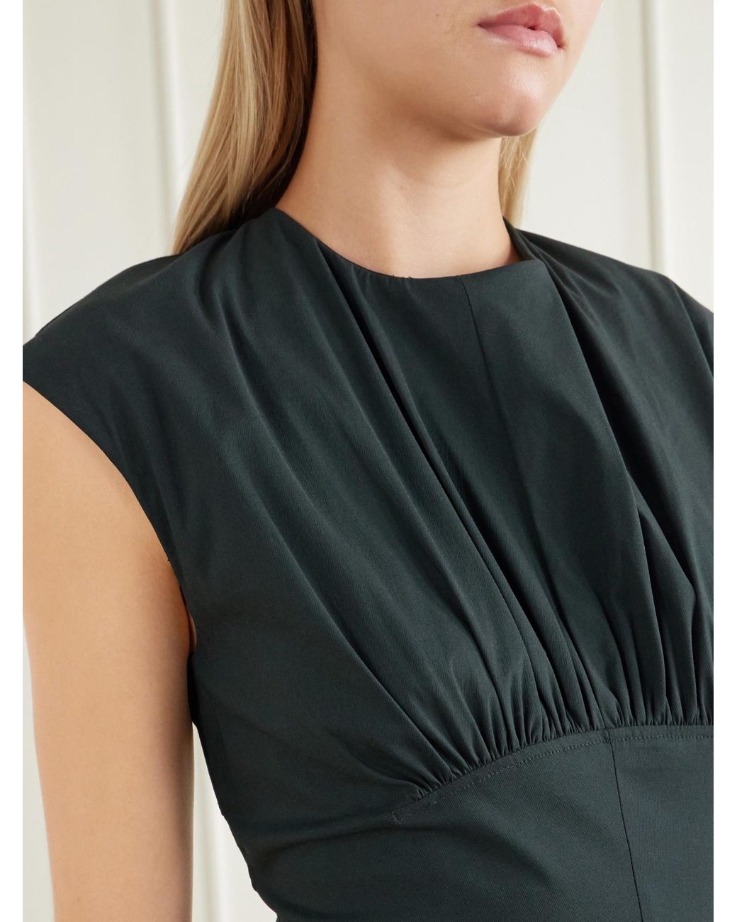 Proenza Schouler Black Cotton-Blend Midi Dress