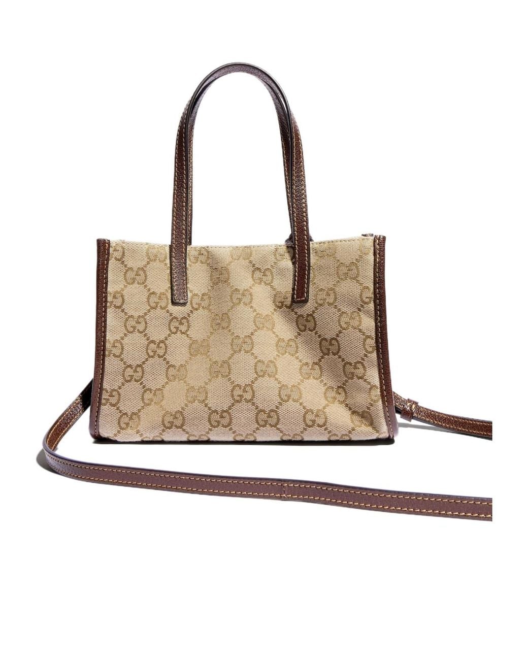Gucci Natural Small Tote Bag With Double G Charm