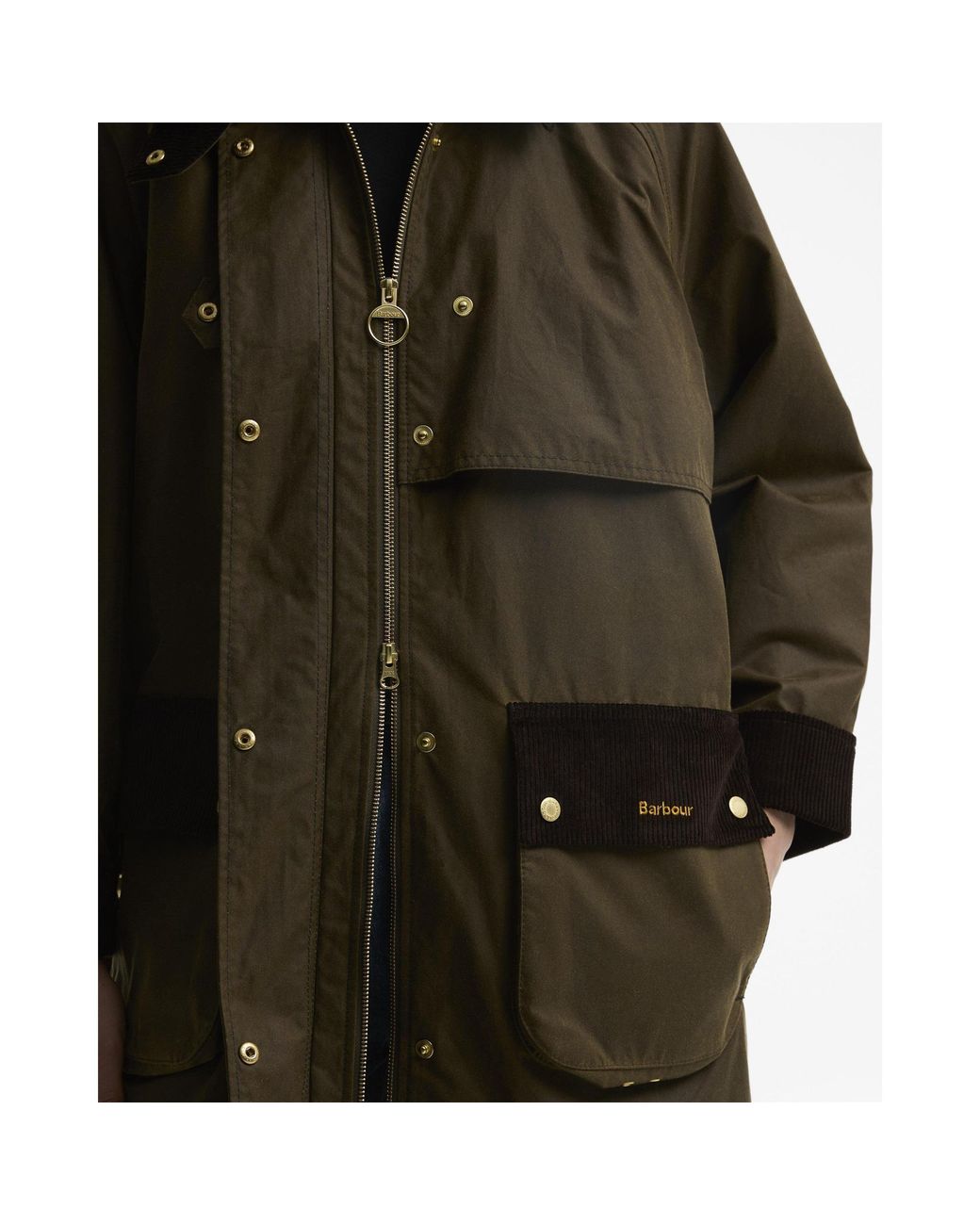 Barbour Brown Corduroy Collar Field Coat