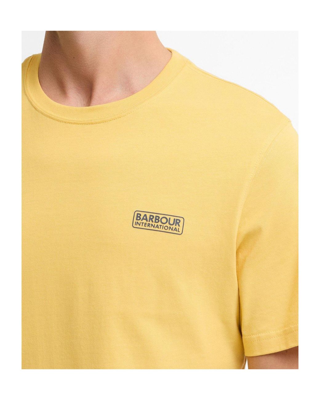 Barbour Yellow Crew Neck Short-Sleeve Tee for men
