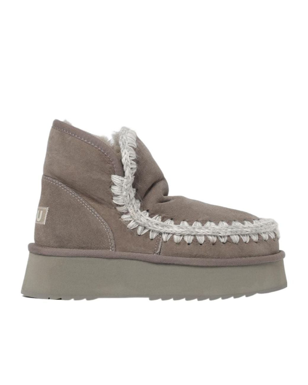 Mou Gray Mini Eskimo Platform Boots