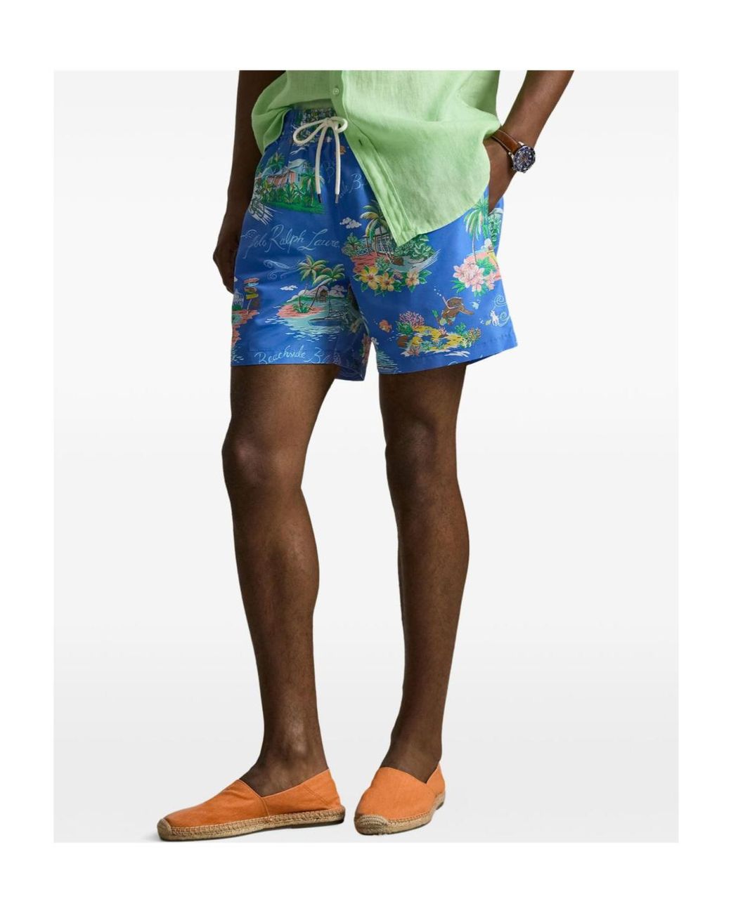 Polo Ralph Lauren Blue Bear Swim Shorts for men