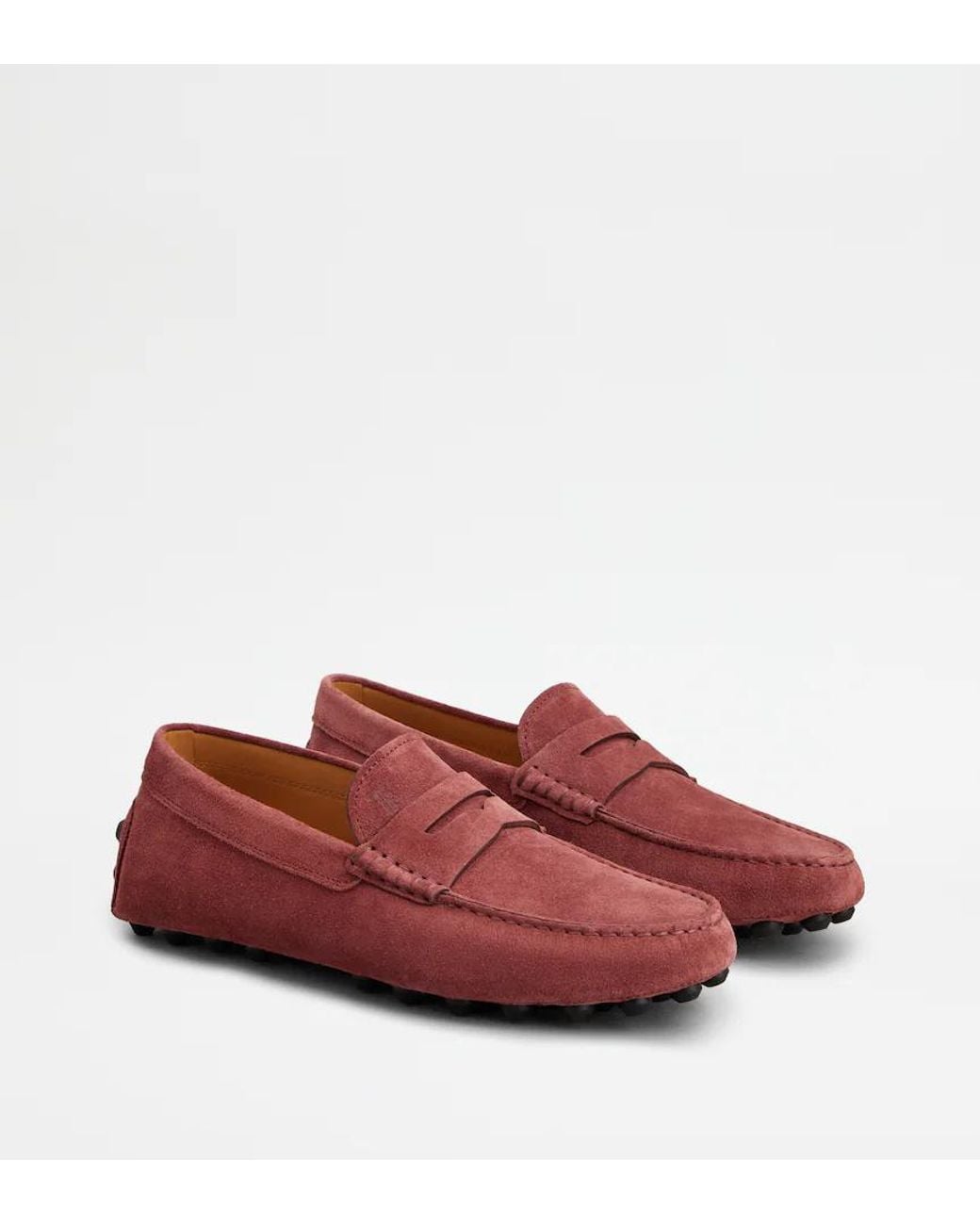 Tod's Red Round-Toe Loafers for men