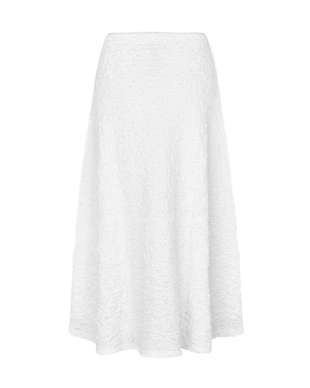 Samsøe & Samsøe White Samsøe Samsøe Sadaisy Textured Midi Skirt