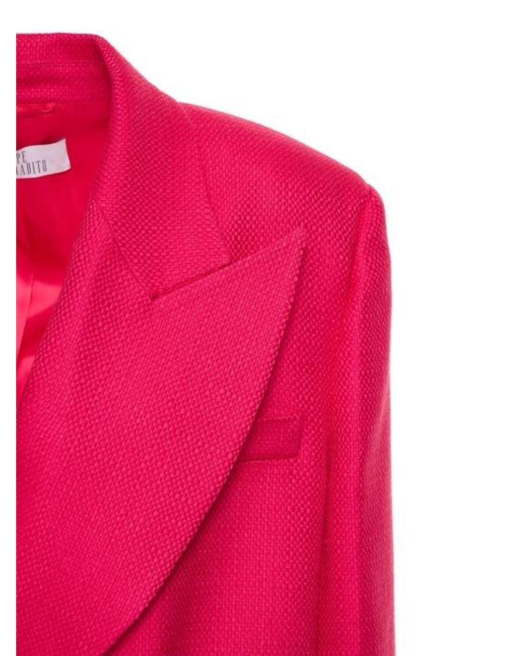 GIUSEPPE DI MORABITO Pink Textured Wool Oversize Blazer