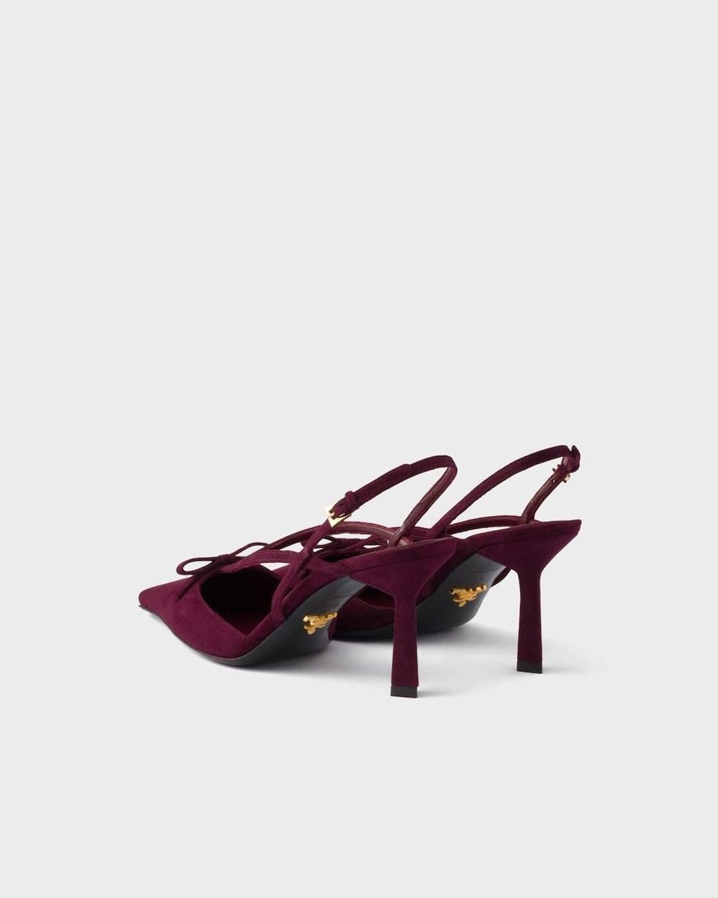 Prada Purple Suede Slingback Pumps