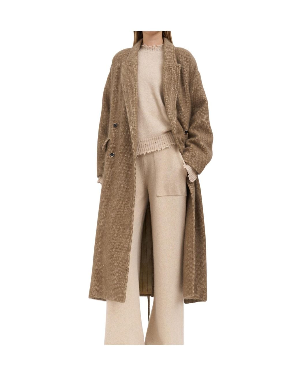 Uma Wang Natural Long-Sleeved Coat