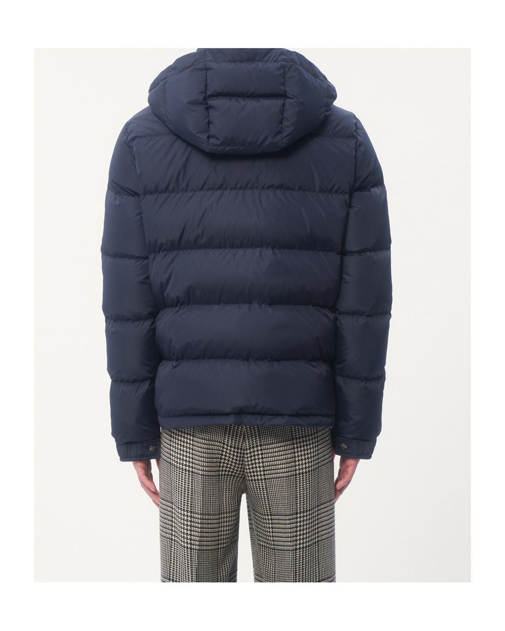 Valentino Blue Zip-Up Hooded Down Jacket for men