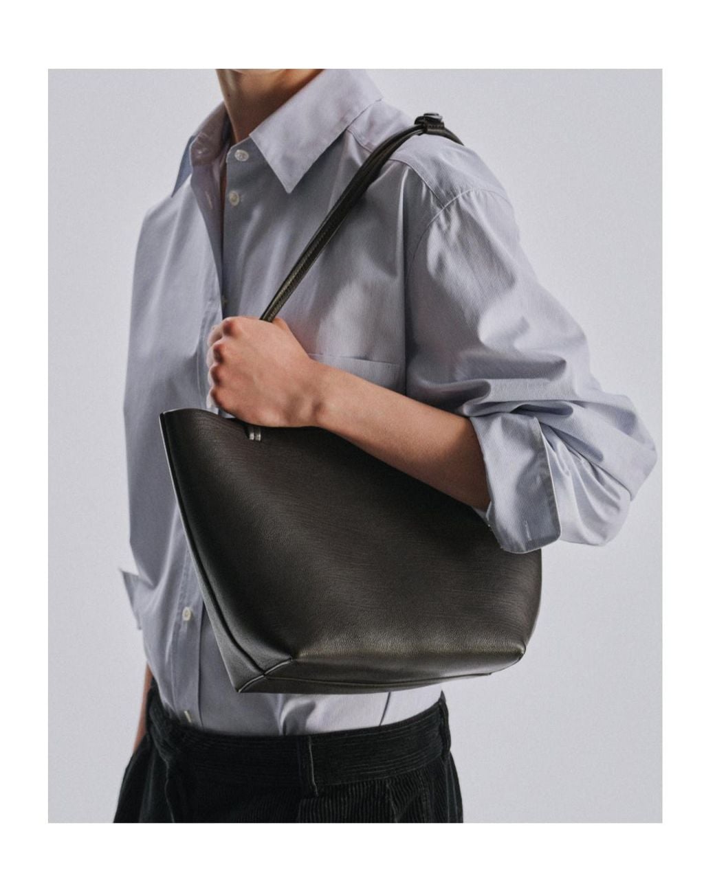 The Row Black Medium Park Tote Bag