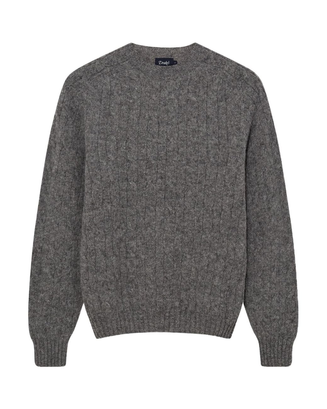 Drake's Gray Long-Sleeved Sweater for men
