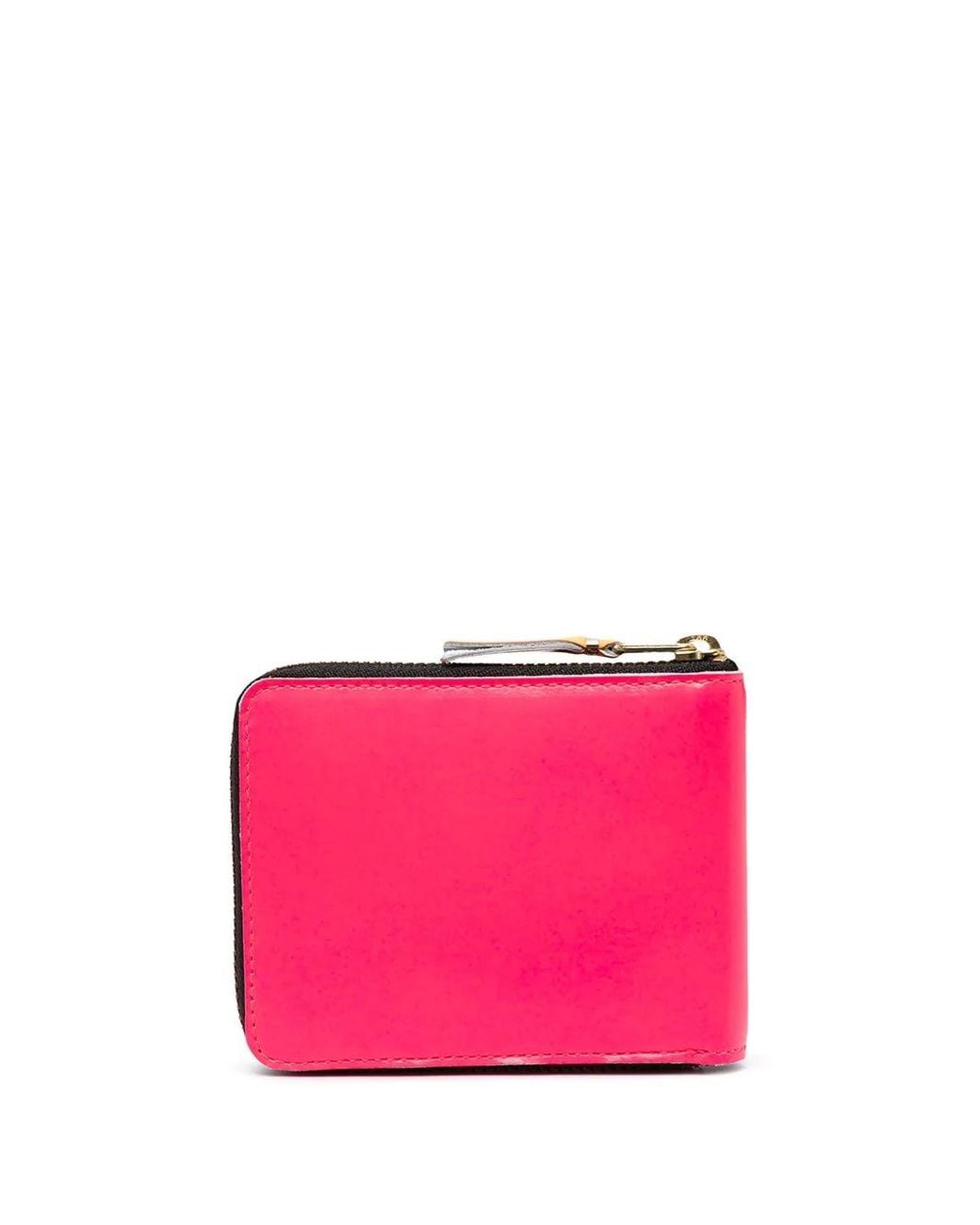 Comme des Garçons Pink Comme Des Garçons Wallet Colour-Block Zipped Wallet for men