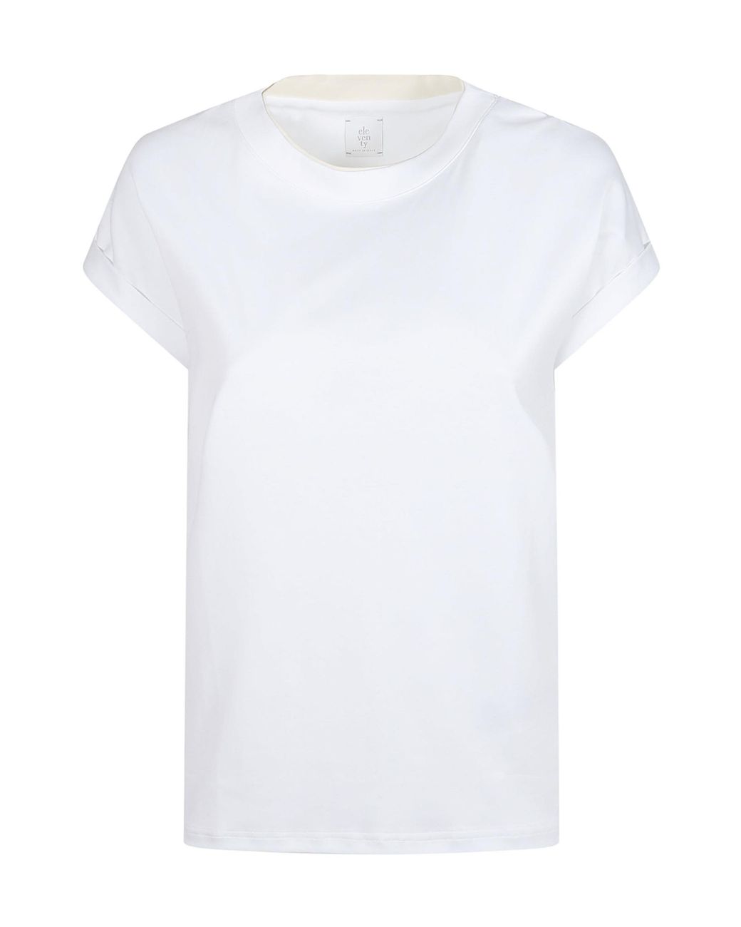Eleventy White Contrast Trim T-Shirt