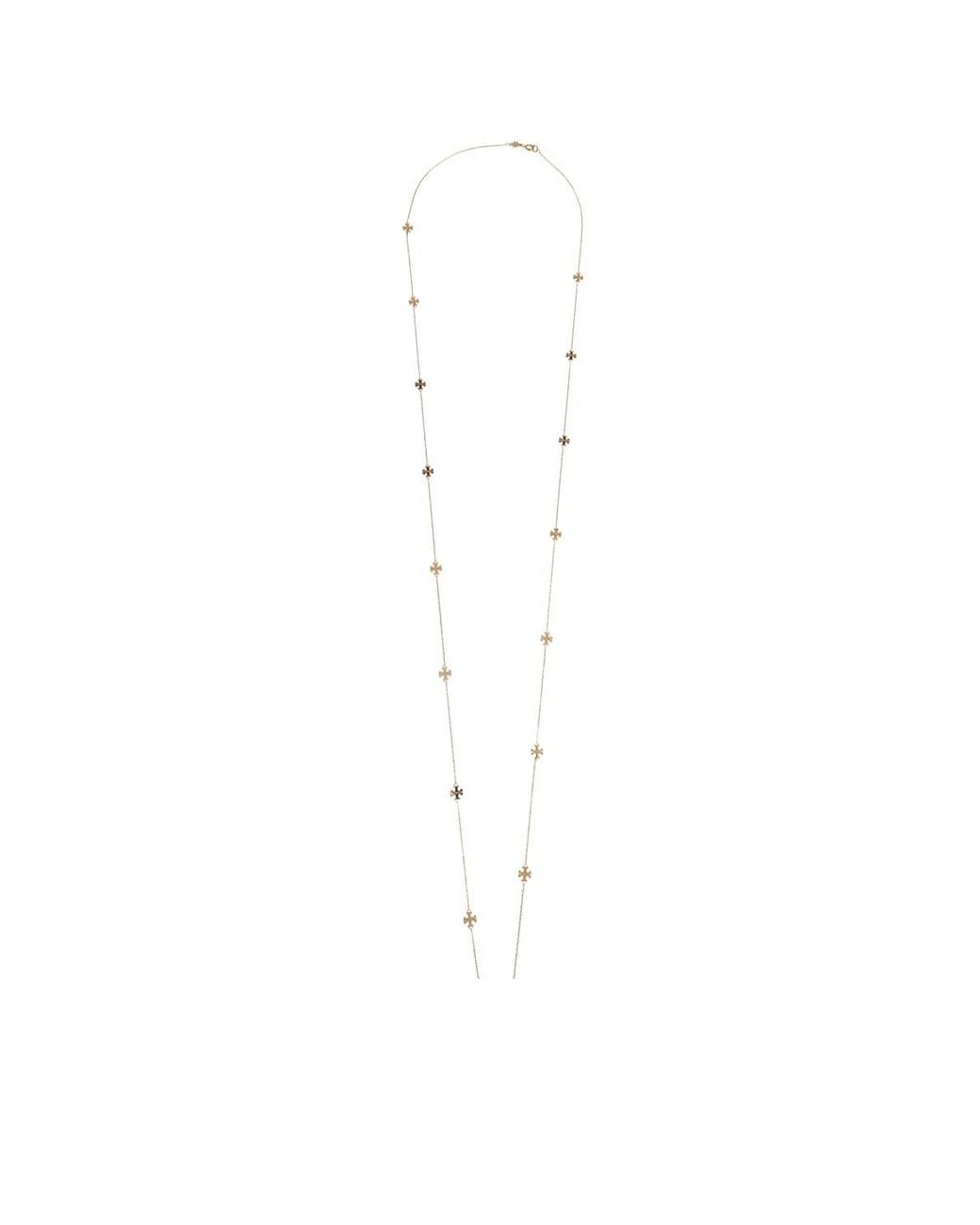 Tory Burch White Signature Long Necklace