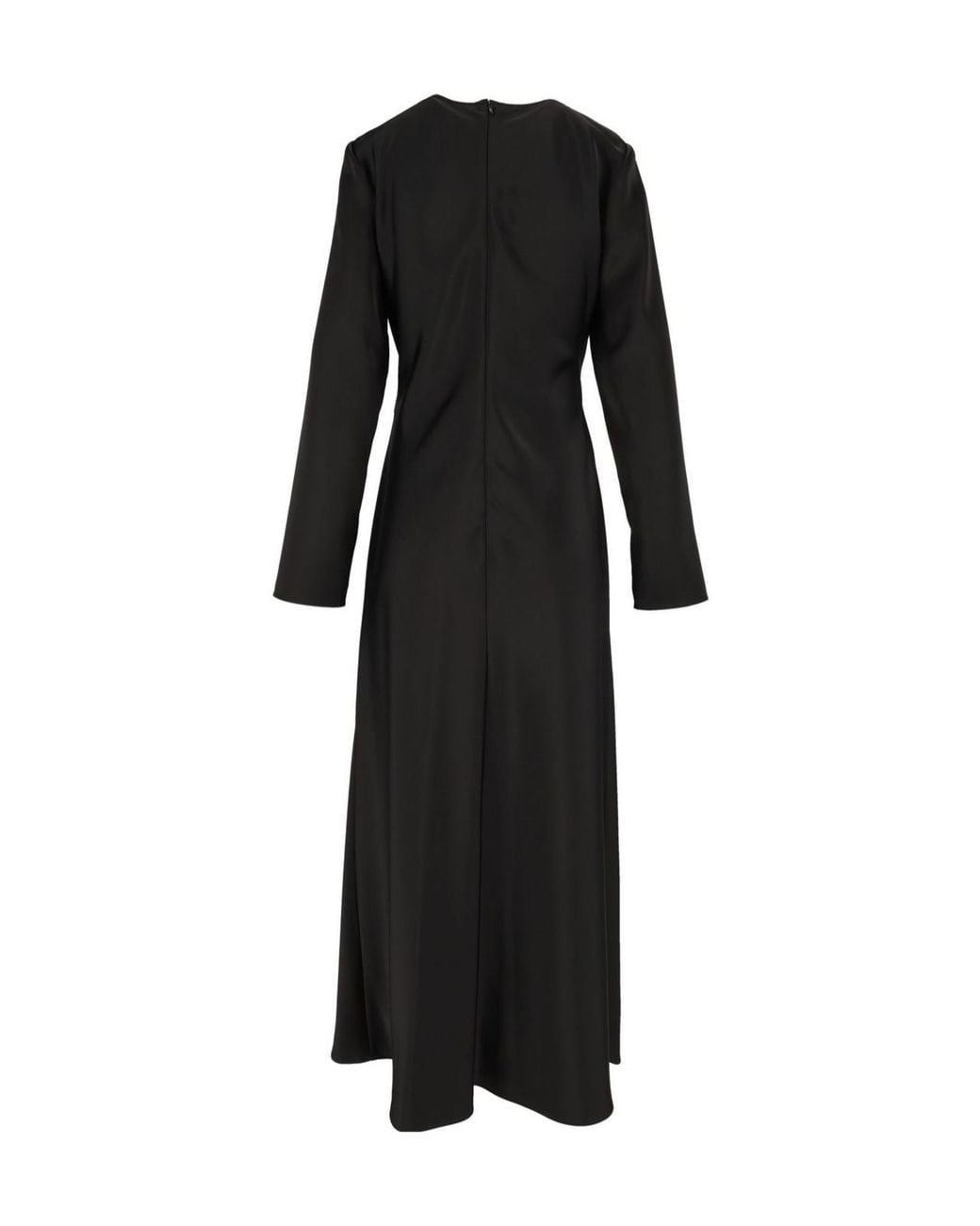 Emporio Armani Black Crewneck Satin Dress