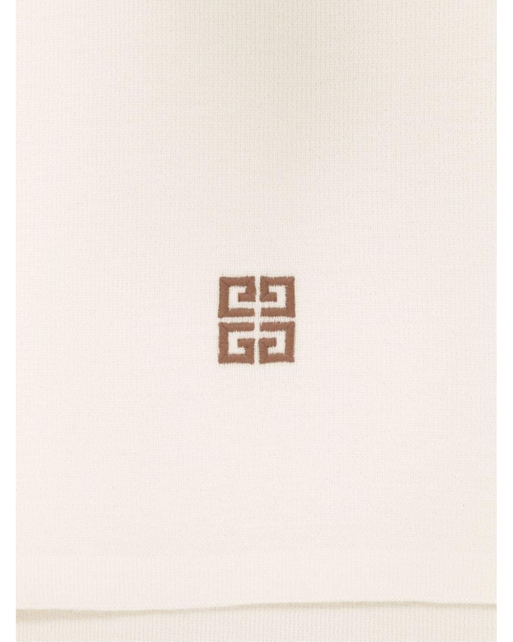 Givenchy White Logo Scarf