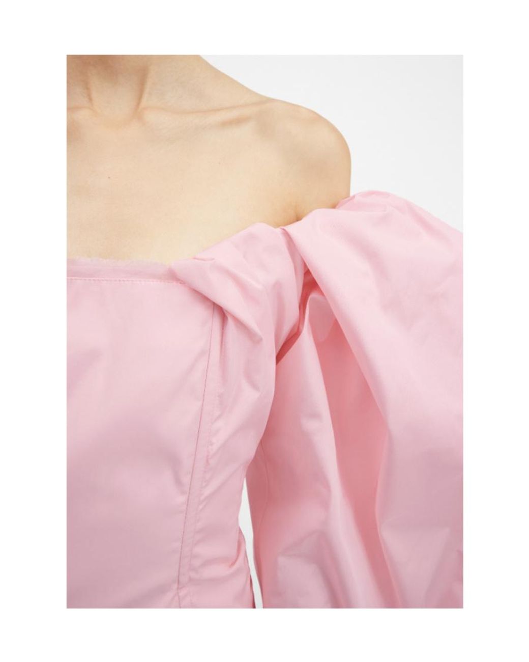 Jacquemus Pink La Robe Taffetas Draped Mini Dress