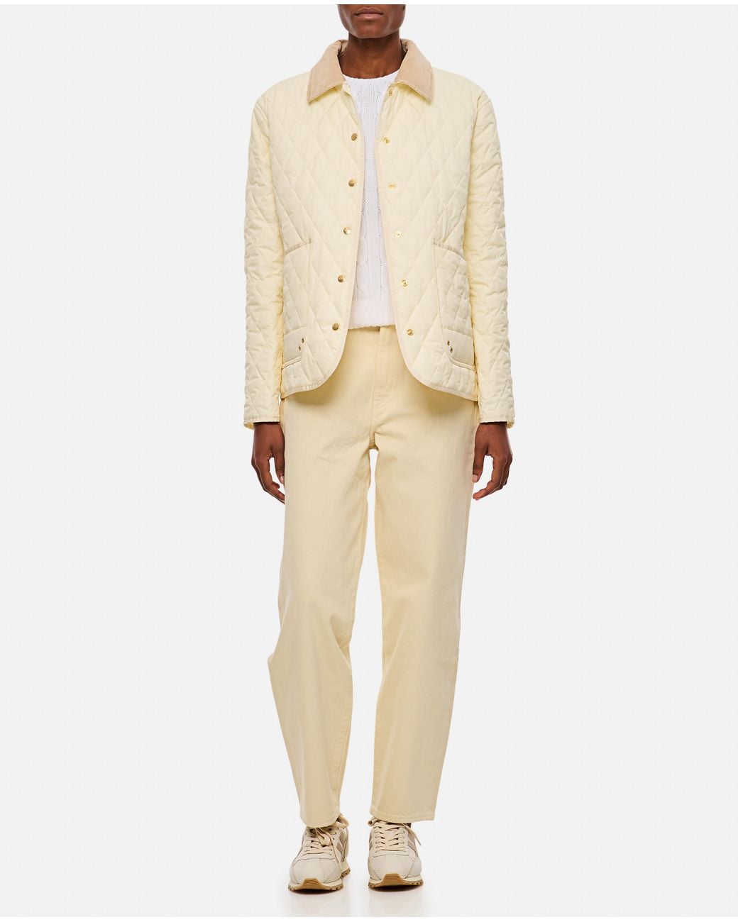 Fay Natural Diamond Quilted Shirt Jacket
