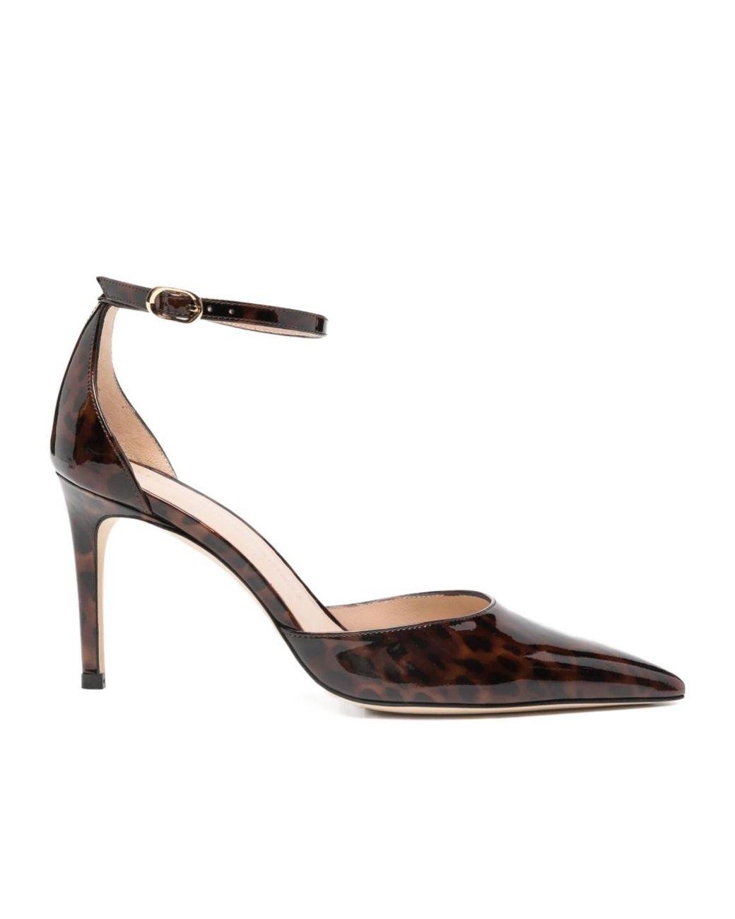 Stuart Weitzman Brown Pointed High-Heeled Sandals