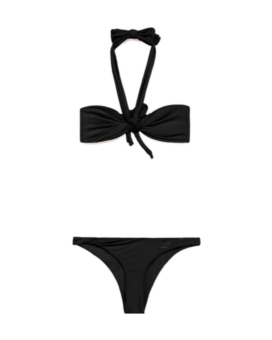 Blumarine White Halterneck Logo-Embellished Bikini