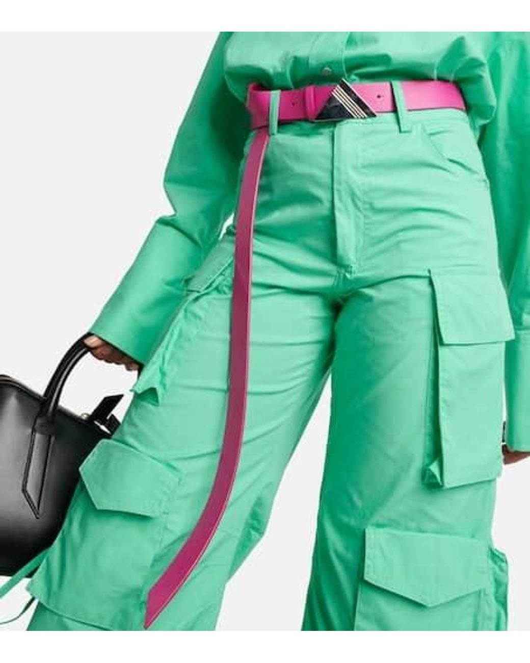 The Attico Pink Buckle Belt