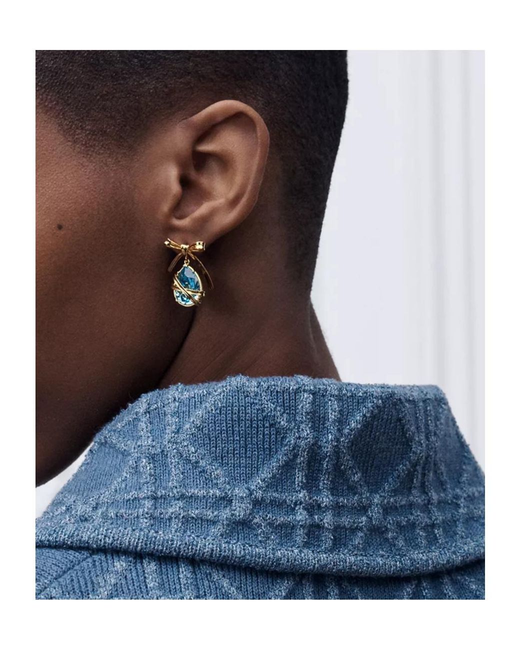 Dior Yellow Captured Drop Earrings