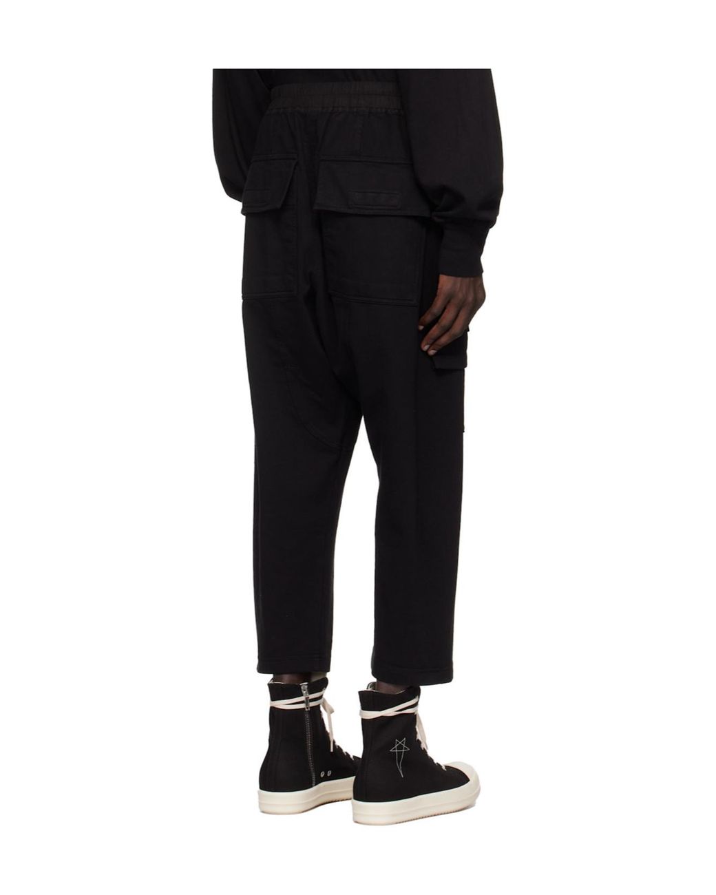 Rick Owens Black Drawstring Overalls for men