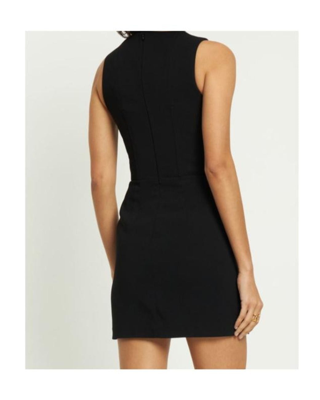 GIUSEPPE DI MORABITO Black Cady Envers Satin Mini Dress