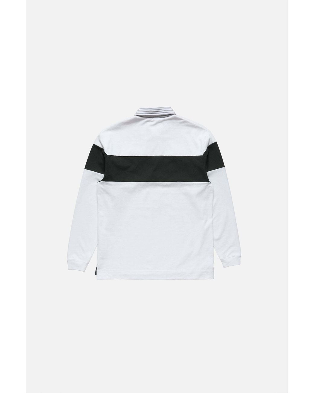 Acne White Striped Polo Sweatshirt for men