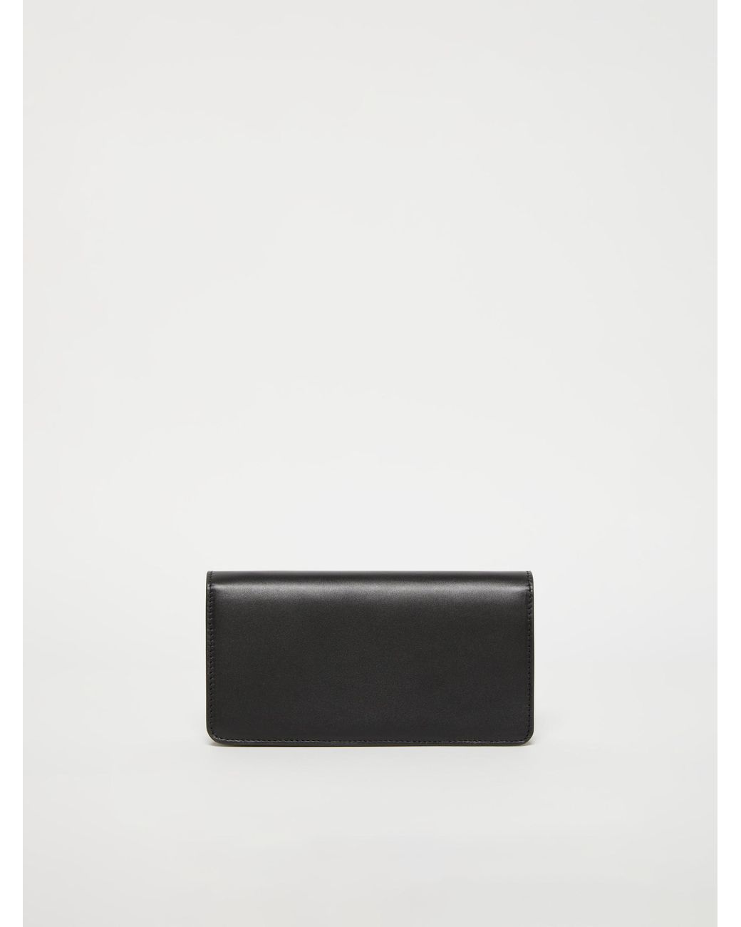 Max Mara Black Leather Phone Pouch