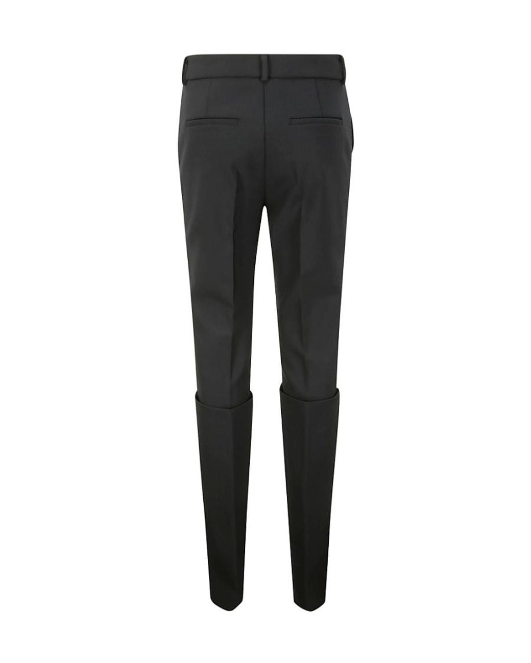 Sportmax Black High Waist Straight Leg Trousers